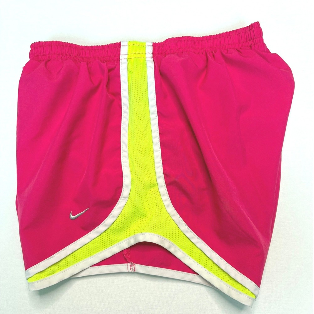 Nike Dri-FIT Tempo Running Shorts Pink & Yellow Women's Size Small 3 Inch Inseam - Picture 3 of 10